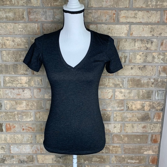 Clementine Triblend V-Neck Tee Vintage Black - J37 - Picture 2 of 8